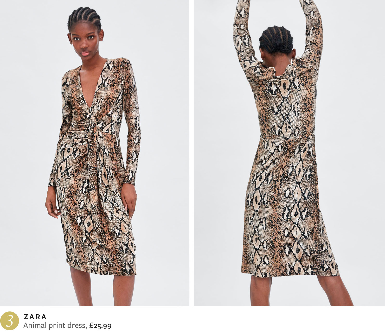 Zara animal print dress